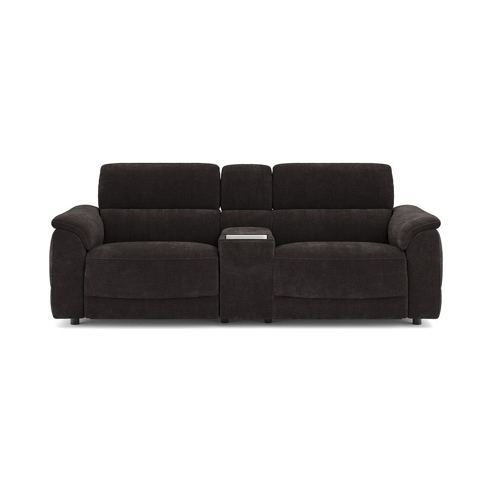 Phoenix 2.5 Seater Power Recliner Console Sofa with Smart Screen and Speakers in  Manhattan Mushroom Fabric 2