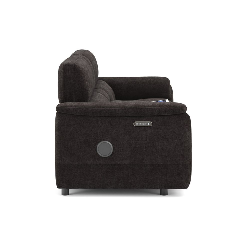 Phoenix 2.5 Seater Power Recliner Console Sofa with Smart Screen and Speakers in  Manhattan Mushroom Fabric 4