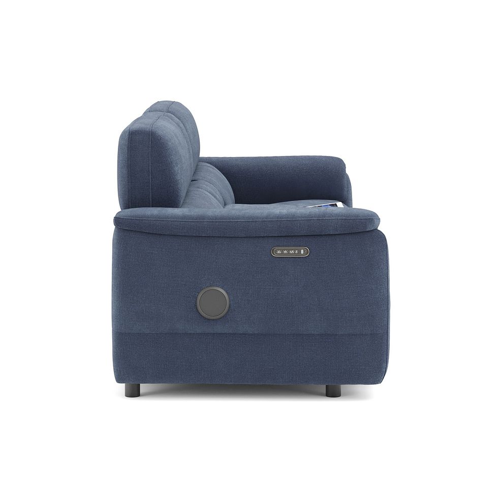 Phoenix 2.5 Seater Power Recliner Console Sofa with Smart Screen and Speakers in  Manhattan Navy Fabric 4