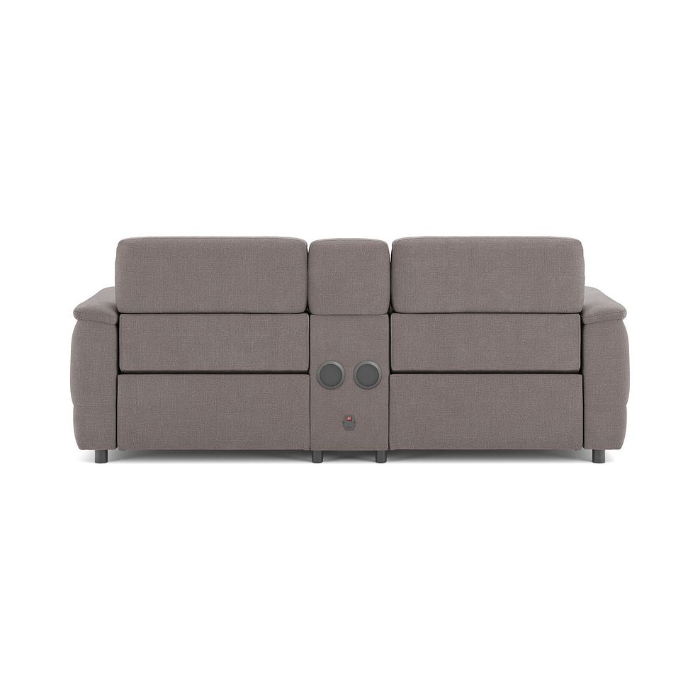 Phoenix 2.5 Seater Power Recliner Console Sofa with Smart Screen and Speakers in  Manhattan Nutmeg Fabric 6