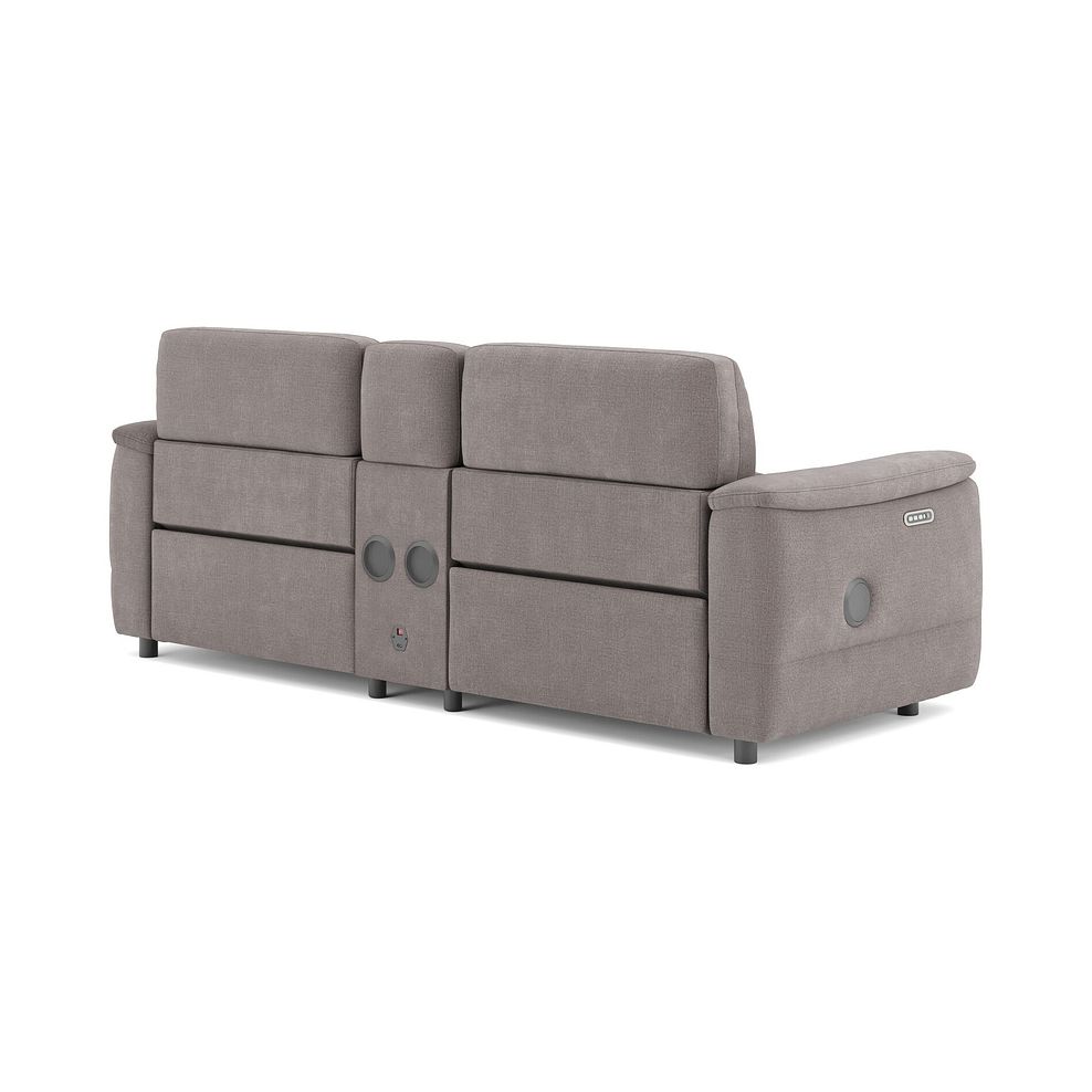 Phoenix 2.5 Seater Power Recliner Console Sofa with Smart Screen and Speakers in  Manhattan Nutmeg Fabric 5