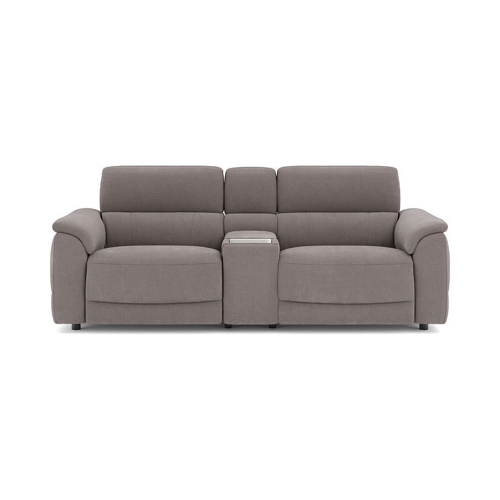Phoenix 2.5 Seater Power Recliner Console Sofa with Smart Screen and Speakers in  Manhattan Nutmeg Fabric 2