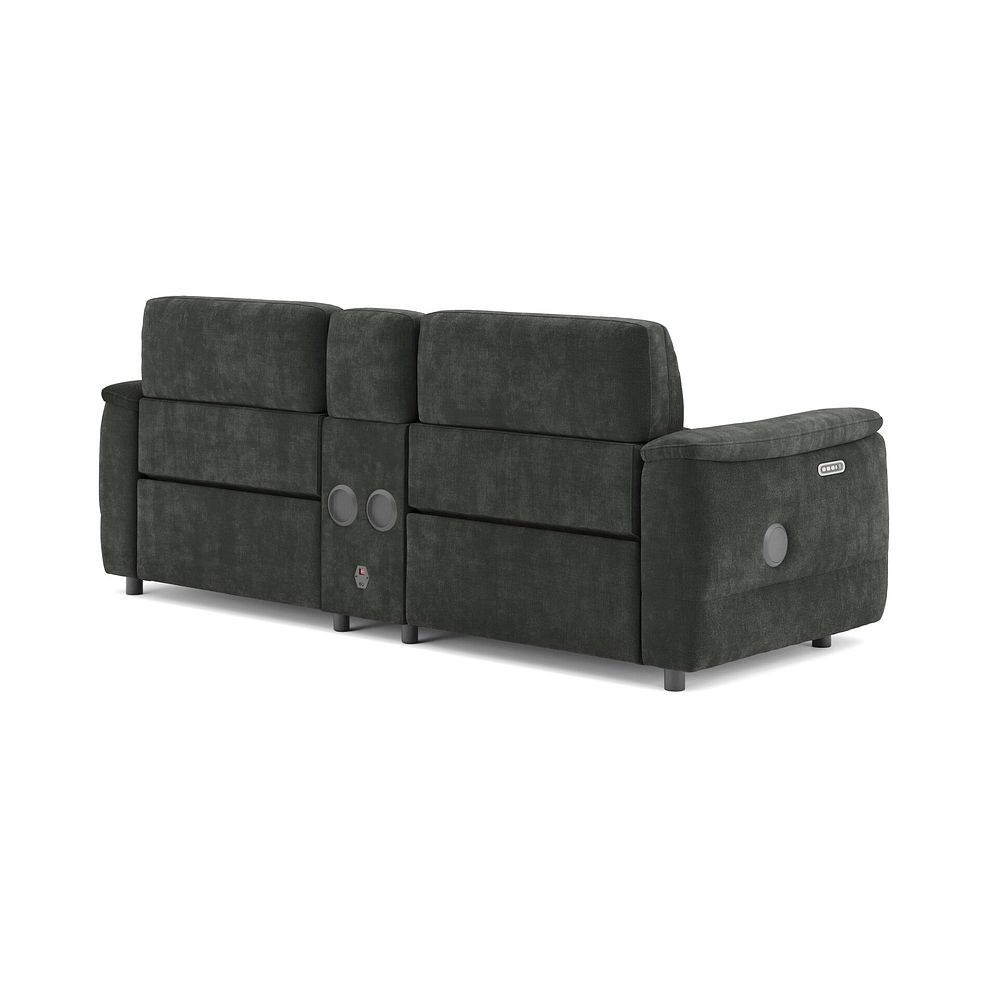 Phoenix 2.5 Seater Power Recliner Console Sofa with Smart Screen and Speakers in  Manhattan Pine Fabric 5
