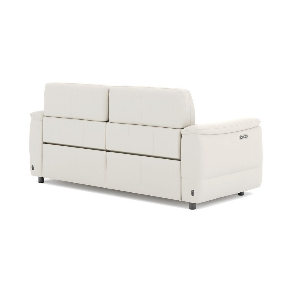 Phoenix 3 Seater Power Recliner Sofa in  Bone China Leather 5