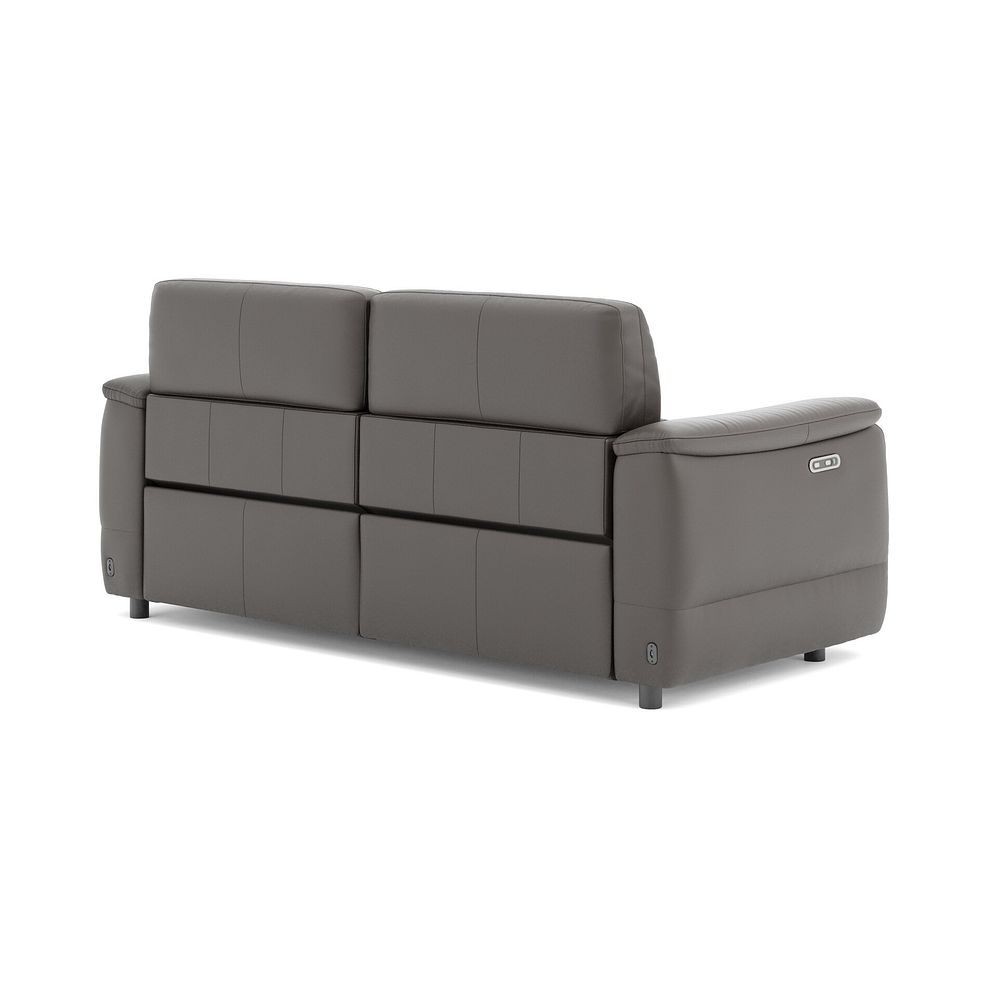 Phoenix 3 Seater Power Recliner Sofa in  Elephant Grey Leather 5