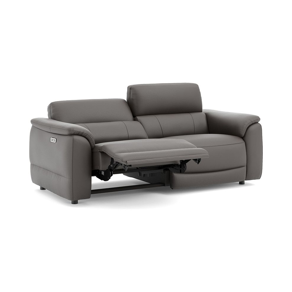 Phoenix 3 Seater Power Recliner Sofa in  Elephant Grey Leather 3