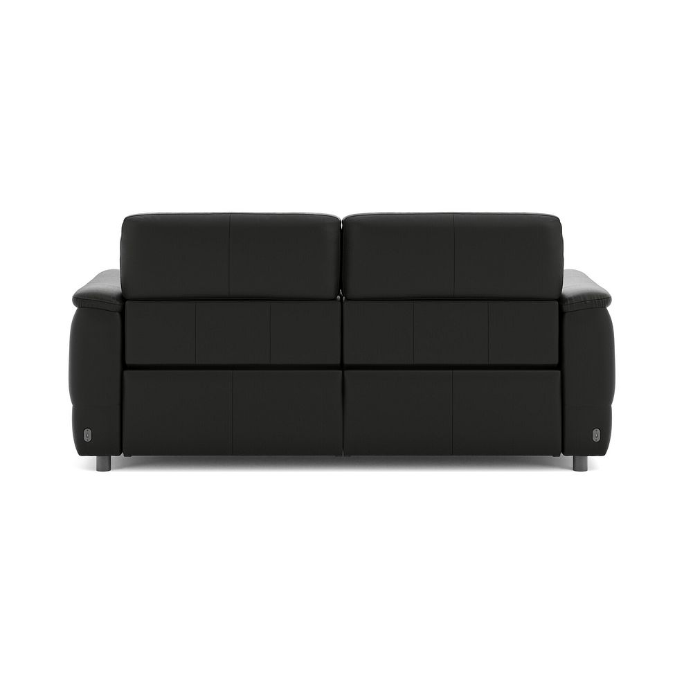 Phoenix 3 Seater Power Recliner Sofa in  Jet Black Leather 6