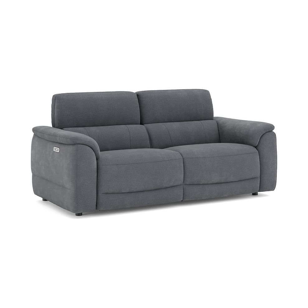 Phoenix 3 Seater Power Recliner Sofa in  Manhattan Charcoal Fabric 1