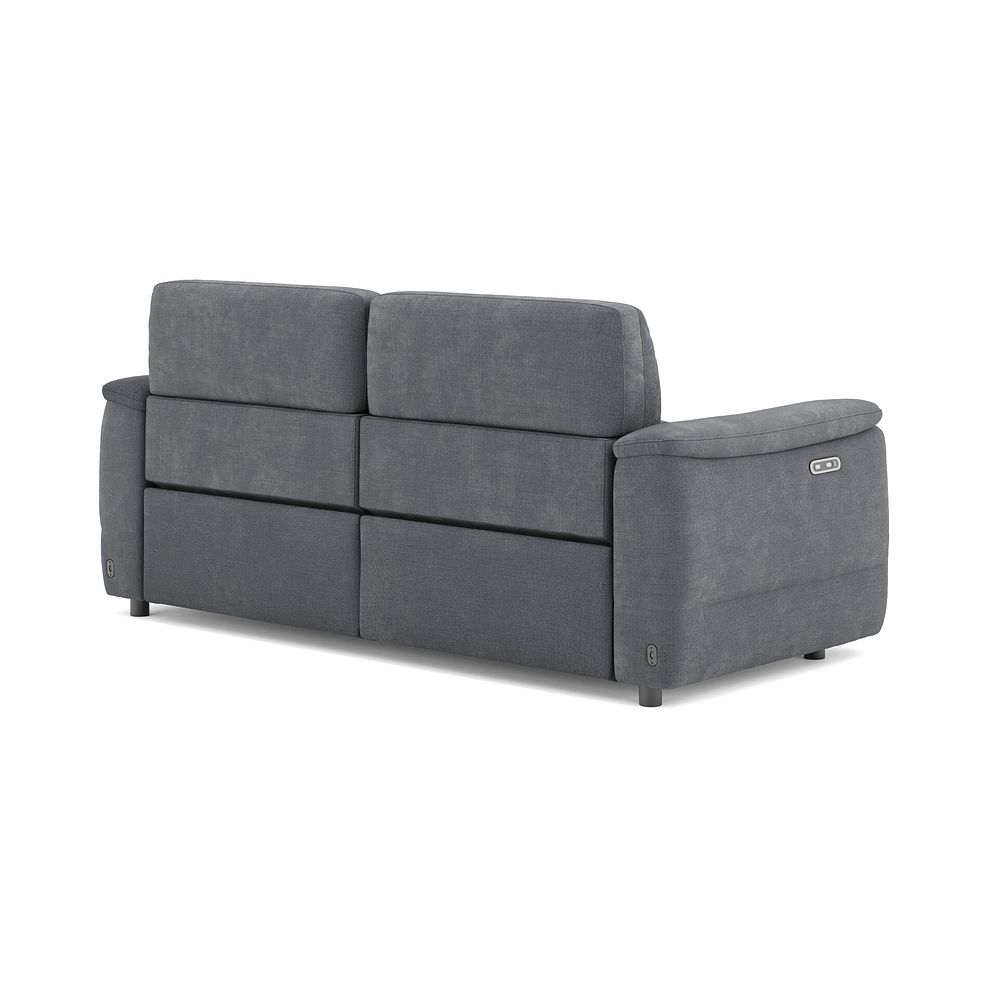 Phoenix 3 Seater Power Recliner Sofa in  Manhattan Charcoal Fabric 5