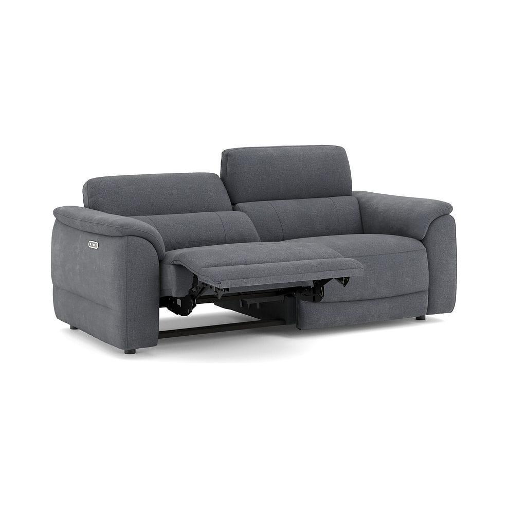 Phoenix 3 Seater Power Recliner Sofa in  Manhattan Charcoal Fabric 3