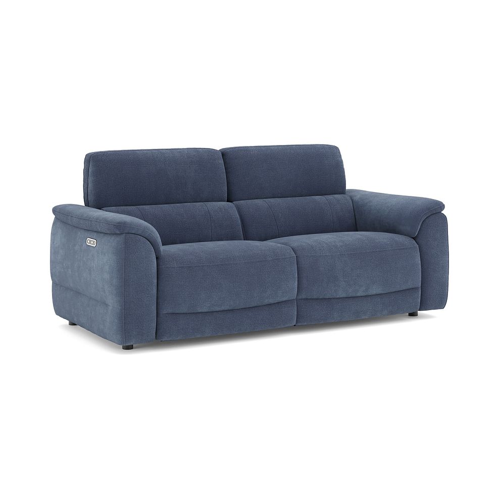 Phoenix 3 Seater Power Recliner Sofa in  Manhattan Navy Fabric 1