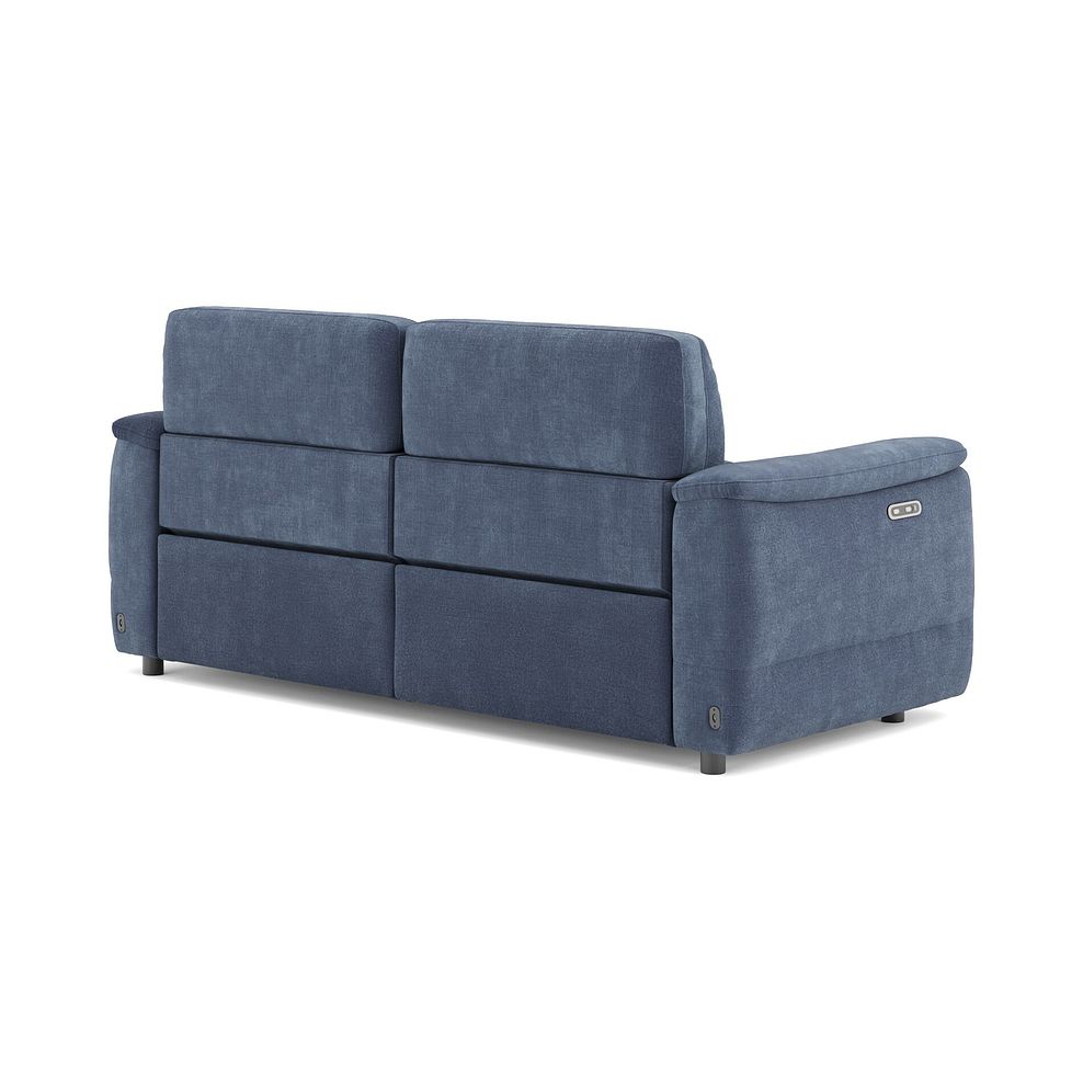 Phoenix 3 Seater Power Recliner Sofa in  Manhattan Navy Fabric 5