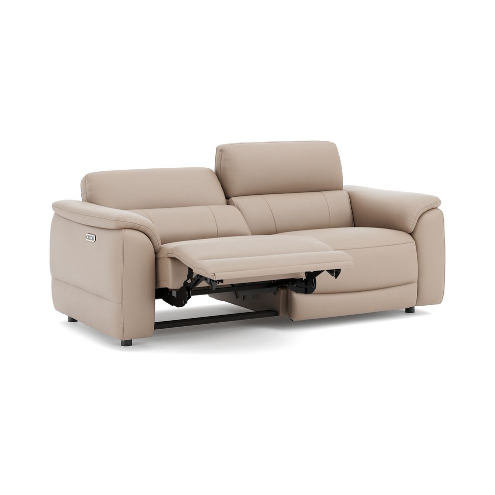 Phoenix 3 Seater Power Recliner Sofa in  Mushroom Leather 3