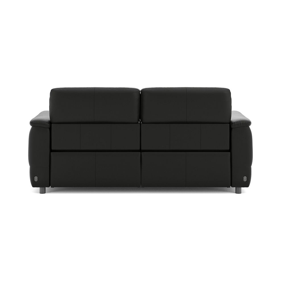 Phoenix 3 Seater Power Recliner Sofa with Adjustable Power Headrests and Speakers in  Jet Black Leather 6
