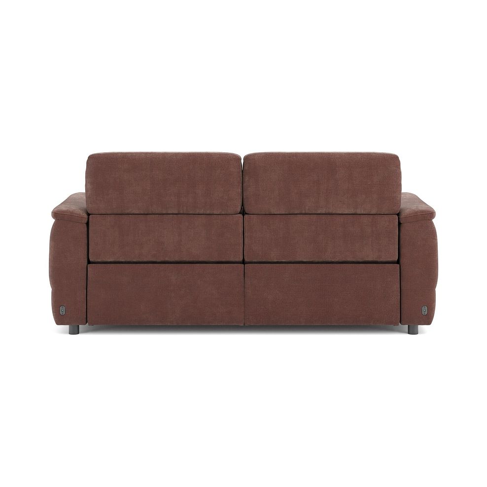 Phoenix 3 Seater Power Recliner Sofa with Adjustable Power Headrests and Speakers in  Manhattan Burnt Sienna Fabric 6