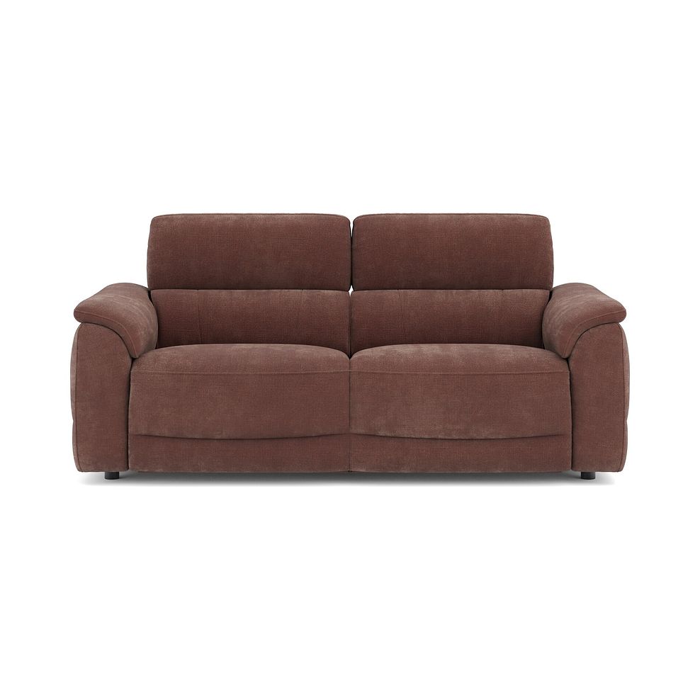Phoenix 3 Seater Power Recliner Sofa with Adjustable Power Headrests and Speakers in  Manhattan Burnt Sienna Fabric 2