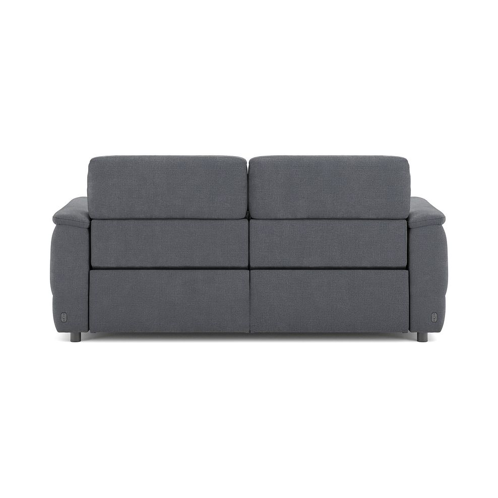 Phoenix 3 Seater Power Recliner Sofa with Adjustable Power Headrests and Speakers in  Manhattan Charcoal Fabric 2