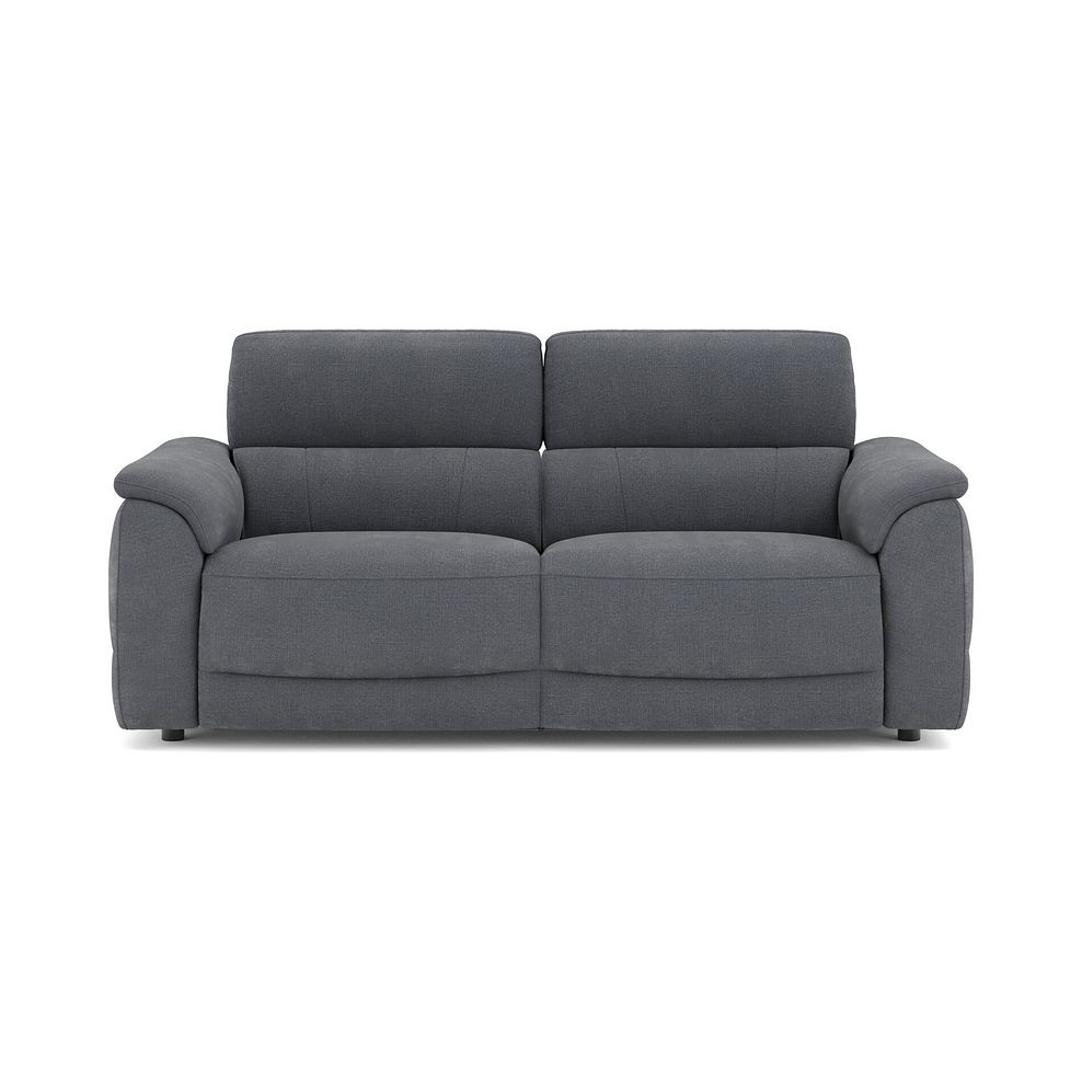 Phoenix 3 Seater Power Recliner Sofa with Adjustable Power Headrests and Speakers in  Manhattan Charcoal Fabric 4