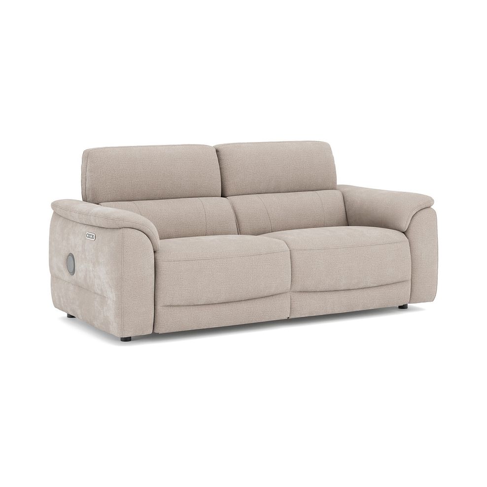 Phoenix 3 Seater Power Recliner Sofa with Adjustable Power Headrests and Speakers in  Manhattan Cotton Fabric 1