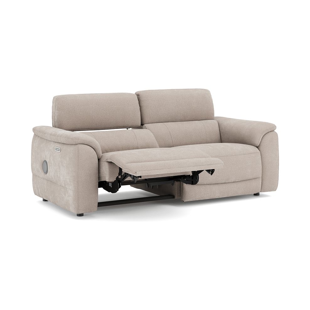 Phoenix 3 Seater Power Recliner Sofa with Adjustable Power Headrests and Speakers in  Manhattan Cotton Fabric 3