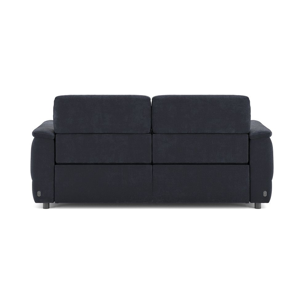 Phoenix 3 Seater Power Recliner Sofa with Adjustable Power Headrests and Speakers in  Manhattan Indigo Fabric 6