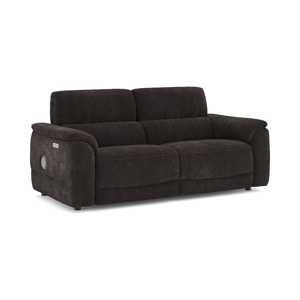 Phoenix 3 Seater Power Recliner Sofa with Adjustable Power Headrests and Speakers in  Manhattan Mushroom Fabric 1
