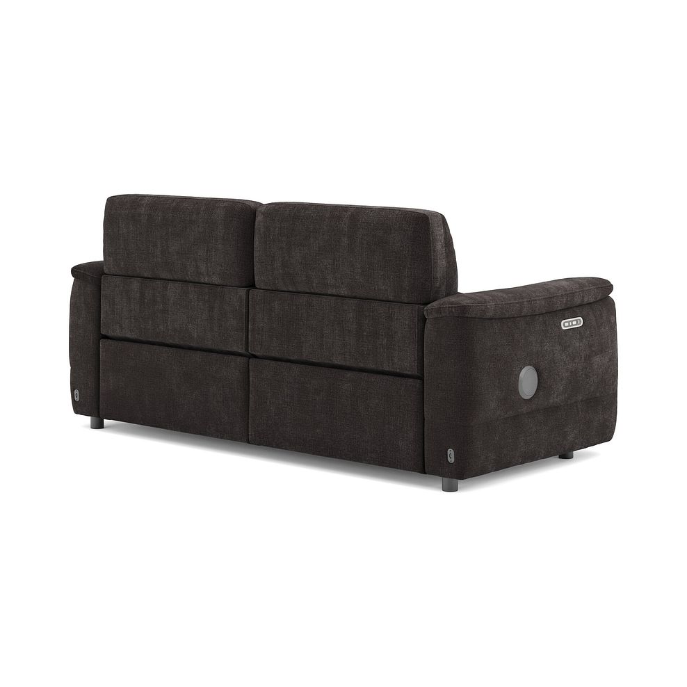 Phoenix 3 Seater Power Recliner Sofa with Adjustable Power Headrests and Speakers in  Manhattan Mushroom Fabric 5