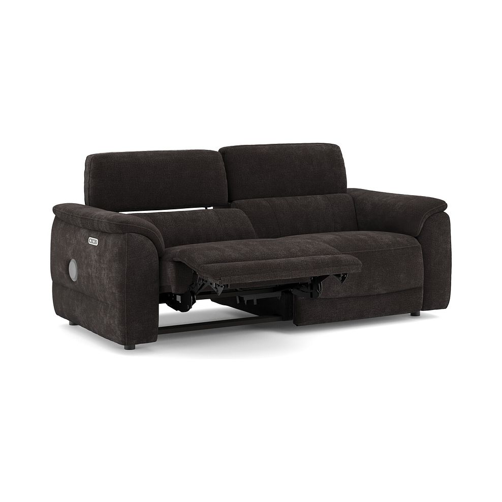 Phoenix 3 Seater Power Recliner Sofa with Adjustable Power Headrests and Speakers in  Manhattan Mushroom Fabric 3