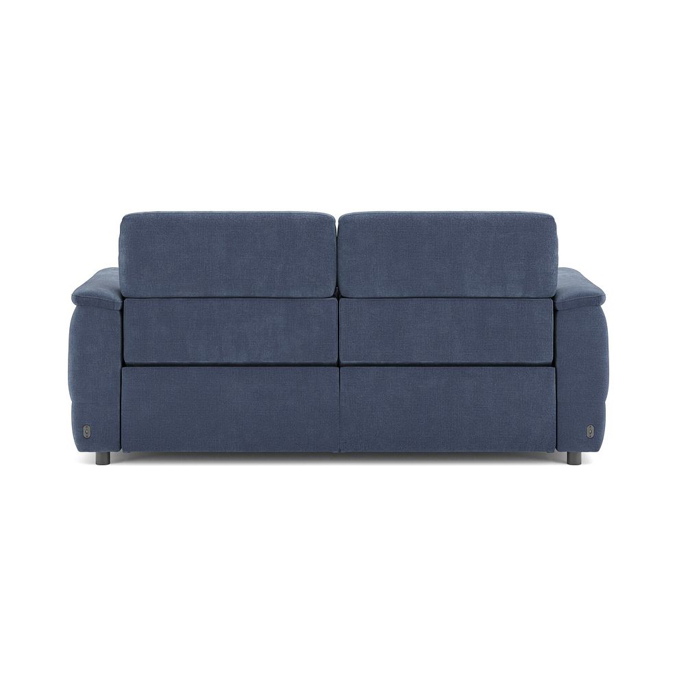 Phoenix 3 Seater Power Recliner Sofa with Adjustable Power Headrests and Speakers in  Manhattan Navy Fabric 6