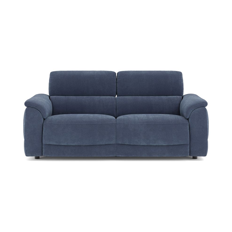 Phoenix 3 Seater Power Recliner Sofa with Adjustable Power Headrests and Speakers in  Manhattan Navy Fabric 2