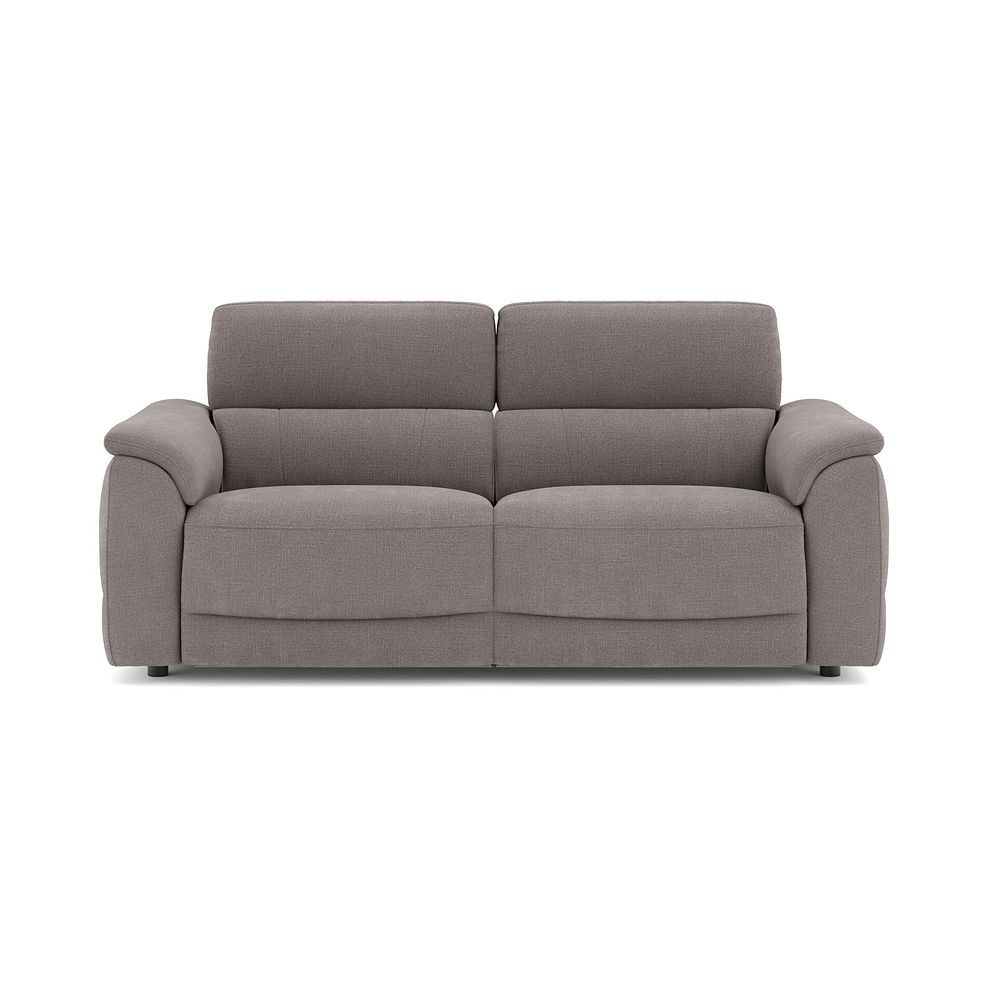 Phoenix 3 Seater Power Recliner Sofa with Adjustable Power Headrests and Speakers in  Manhattan Nutmeg Fabric 1