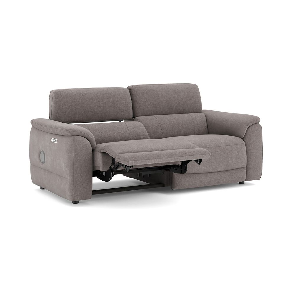 Phoenix 3 Seater Power Recliner Sofa with Adjustable Power Headrests and Speakers in  Manhattan Nutmeg Fabric 2