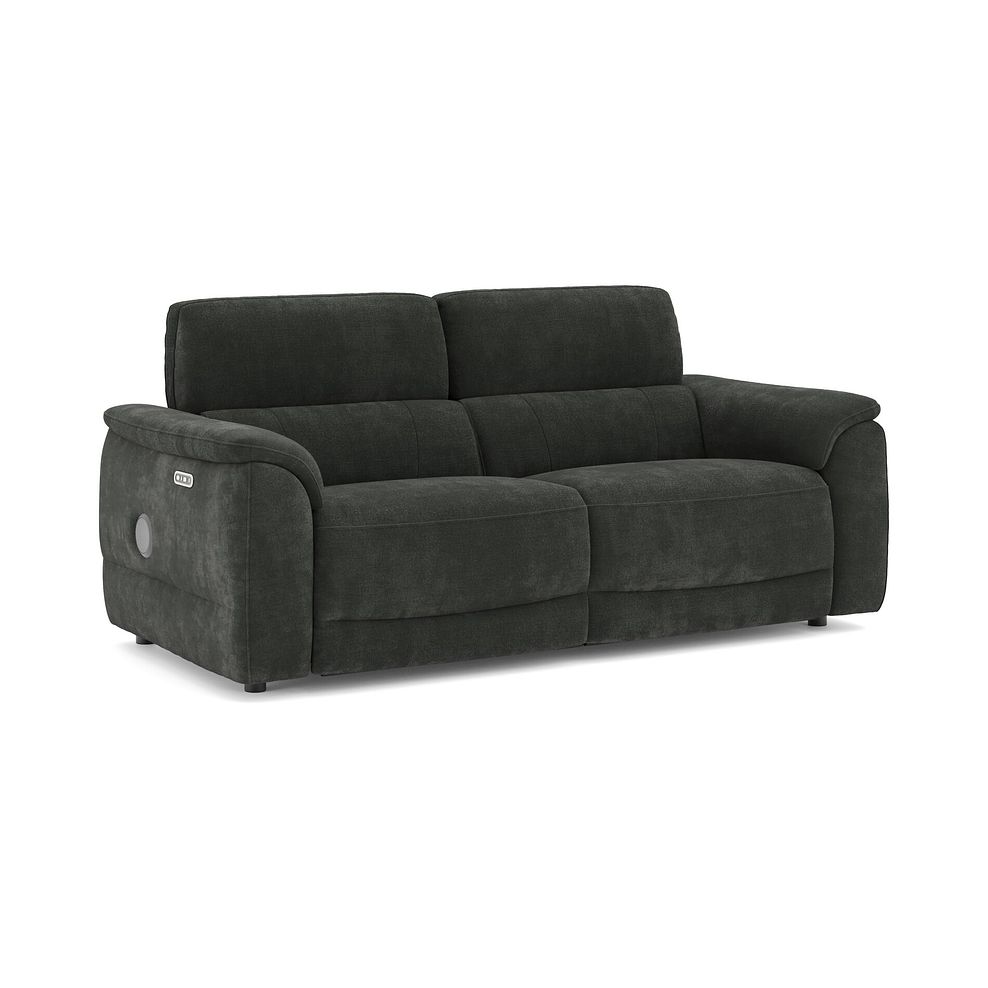 Phoenix 3 Seater Power Recliner Sofa with Adjustable Power Headrests and Speakers in  Manhattan Pine Fabric 1