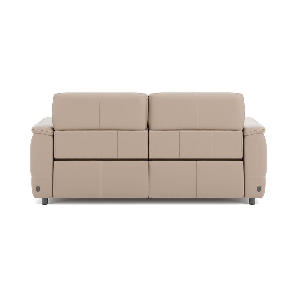 Phoenix 3 Seater Power Recliner Sofa with Adjustable Power Headrests and Speakers in  Mushroom Leather 6