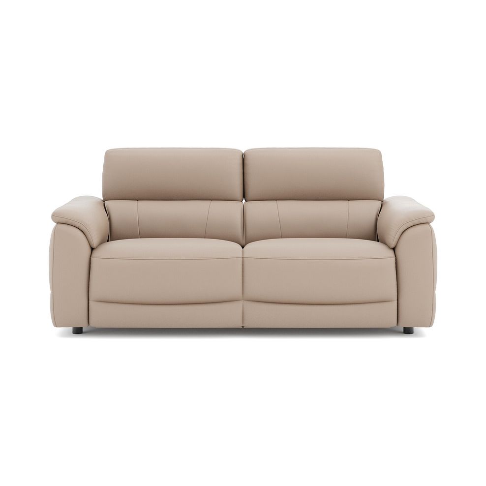 Phoenix 3 Seater Power Recliner Sofa with Adjustable Power Headrests and Speakers in  Mushroom Leather 2