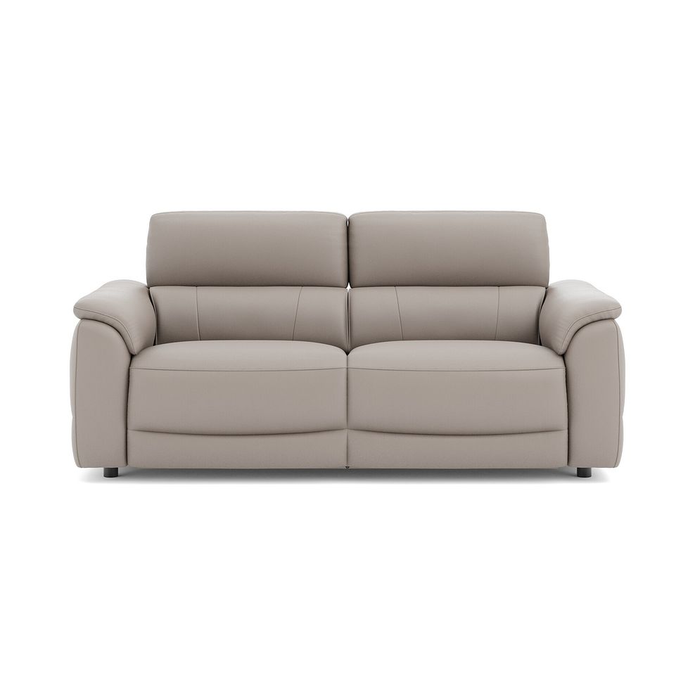 Phoenix 3 Seater Power Recliner Sofa with Adjustable Power Headrests and Speakers in  Oyster Leather 2