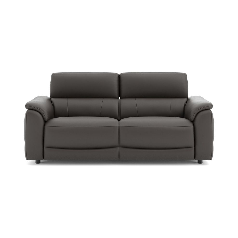 Phoenix 3 Seater Power Recliner Sofa with Adjustable Power Headrests and Speakers in  Storm Leather 2