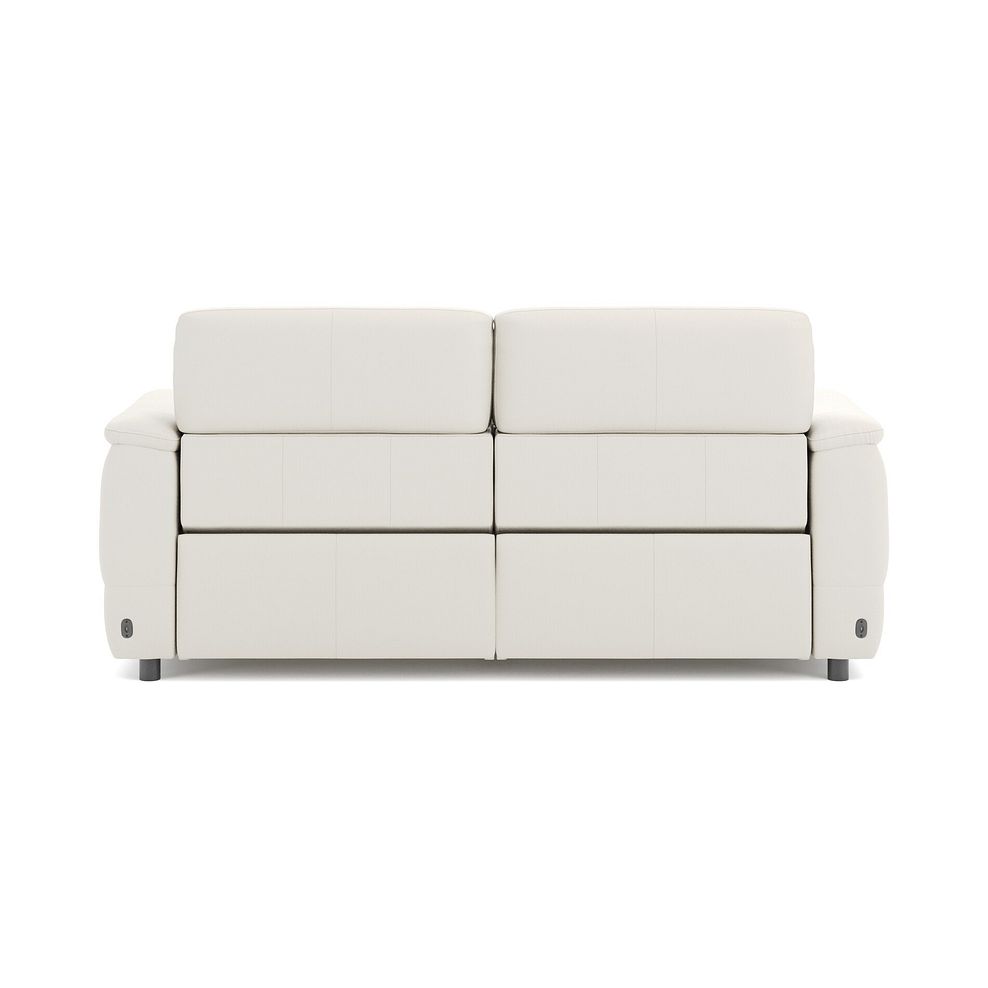 Phoenix 3 Seater Power Recliner Sofa with Adjustable Power Headrests in  Bone China Leather 6