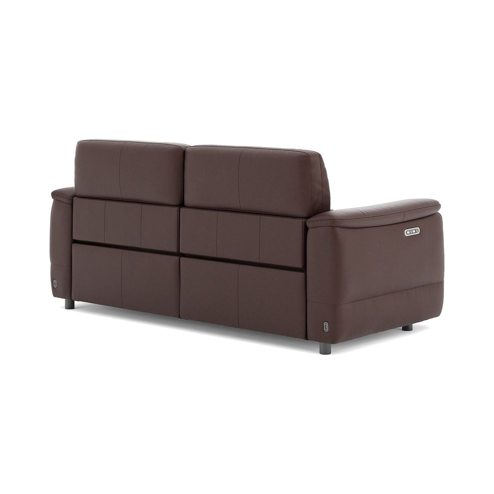 Phoenix 3 Seater Power Recliner Sofa with Adjustable Power Headrests in  Chestnut Leather 5
