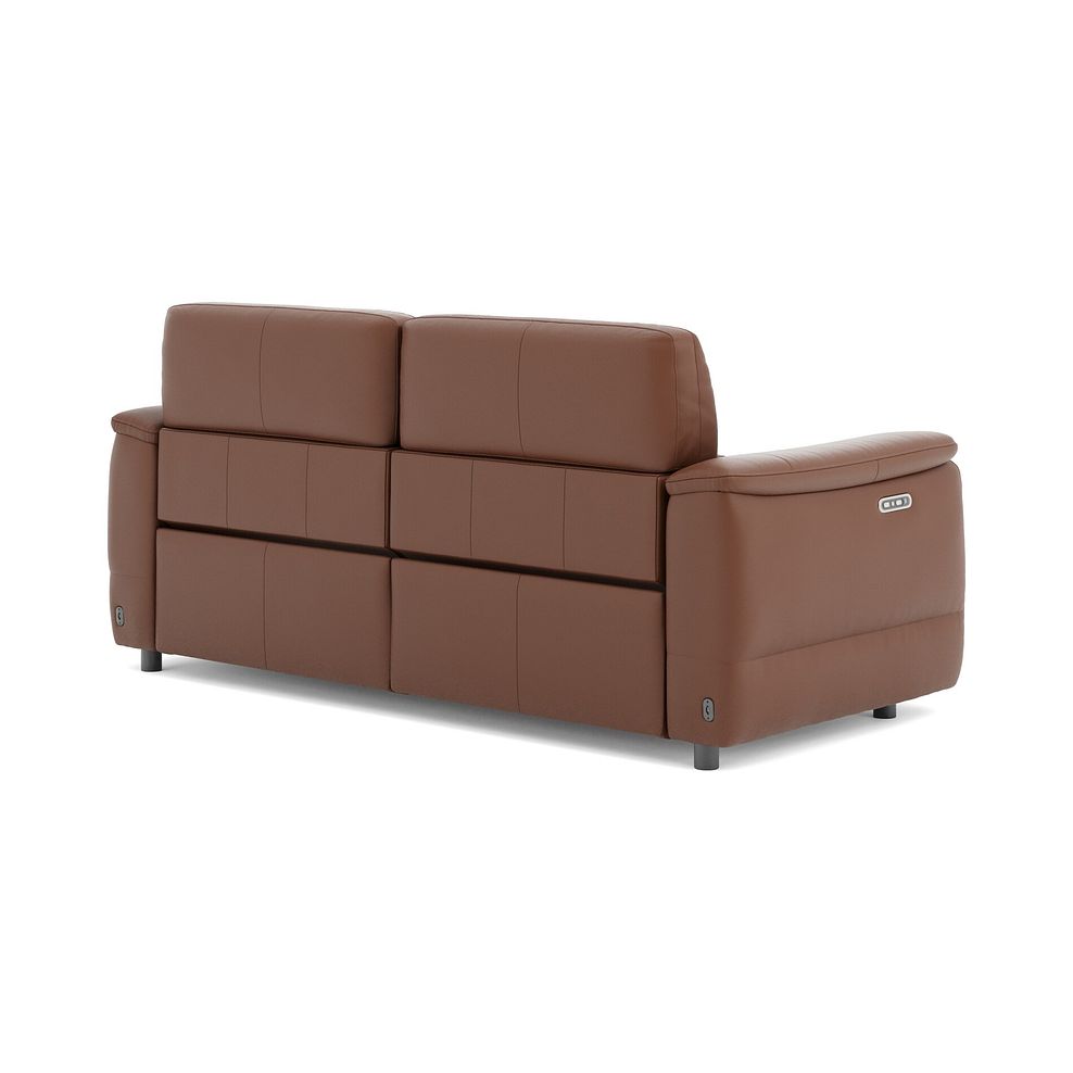 Phoenix 3 Seater Power Recliner Sofa with Adjustable Power Headrests in  Cognac Leather 5