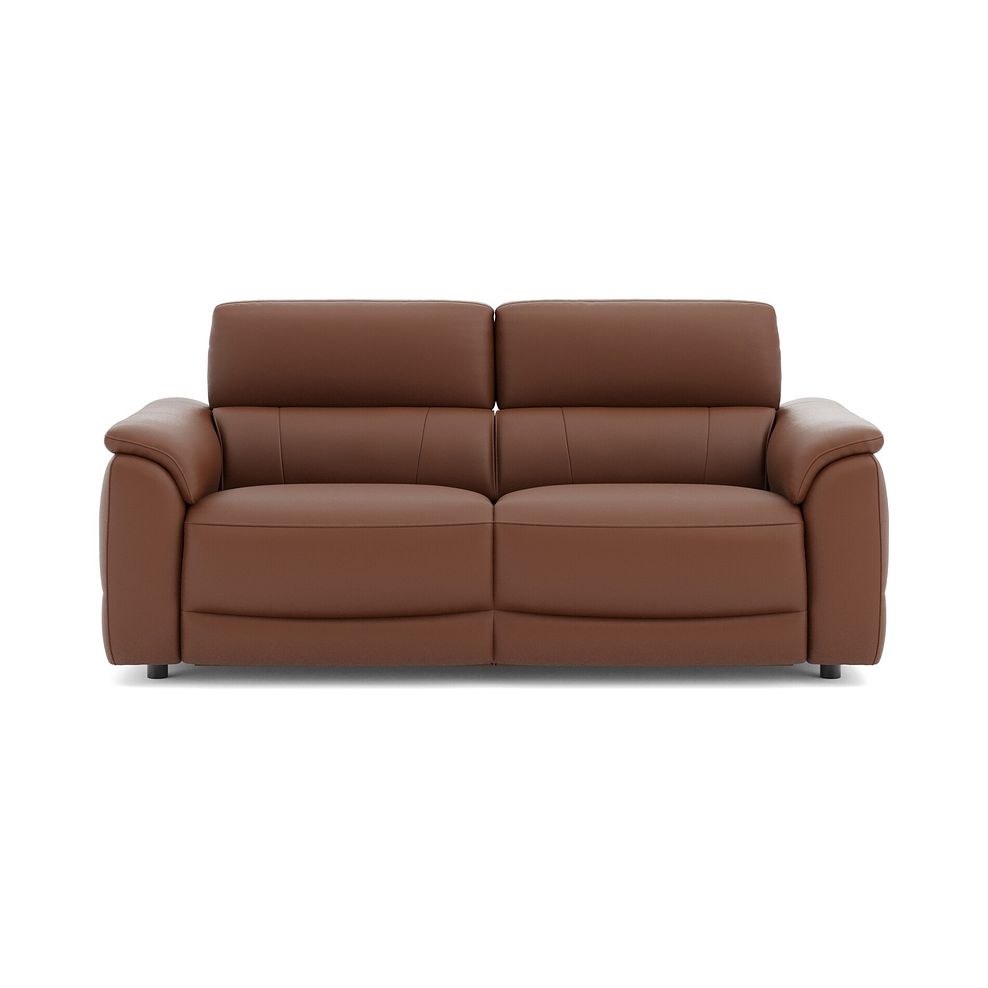 Phoenix 3 Seater Power Recliner Sofa with Adjustable Power Headrests in  Cognac Leather 2