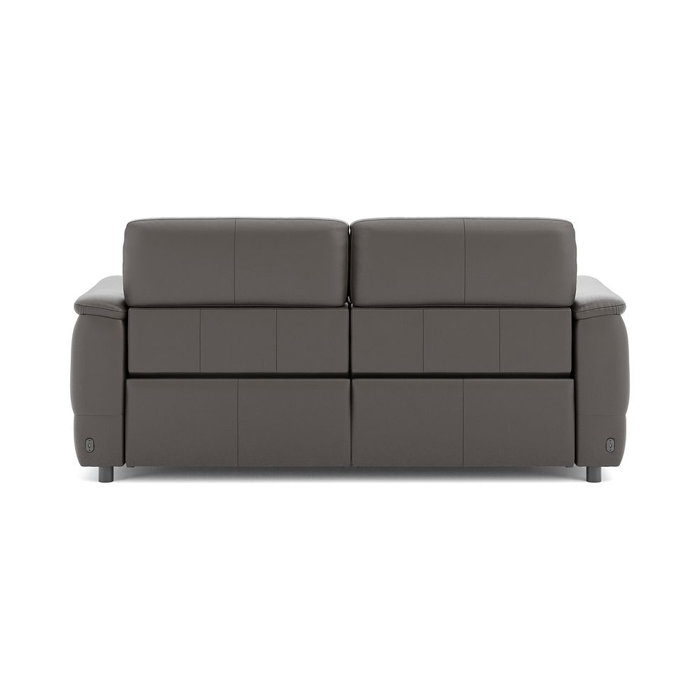 Phoenix 3 Seater Power Recliner Sofa with Adjustable Power Headrests in  Elephant Grey Leather 6