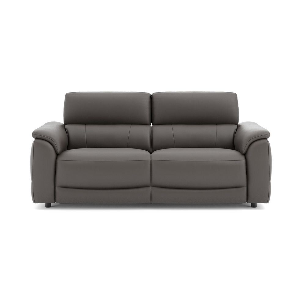 Phoenix 3 Seater Power Recliner Sofa with Adjustable Power Headrests in  Elephant Grey Leather 2