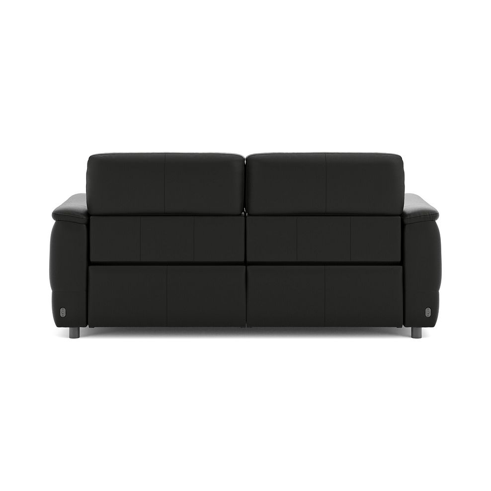 Phoenix 3 Seater Power Recliner Sofa with Adjustable Power Headrests in  Jet Black Leather 6