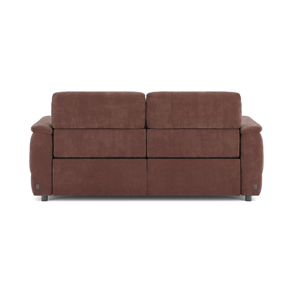 Phoenix 3 Seater Power Recliner Sofa with Adjustable Power Headrests in  Manhattan Burnt Sienna Fabric 6