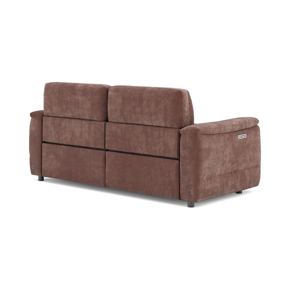 Phoenix 3 Seater Power Recliner Sofa with Adjustable Power Headrests in  Manhattan Burnt Sienna Fabric 5