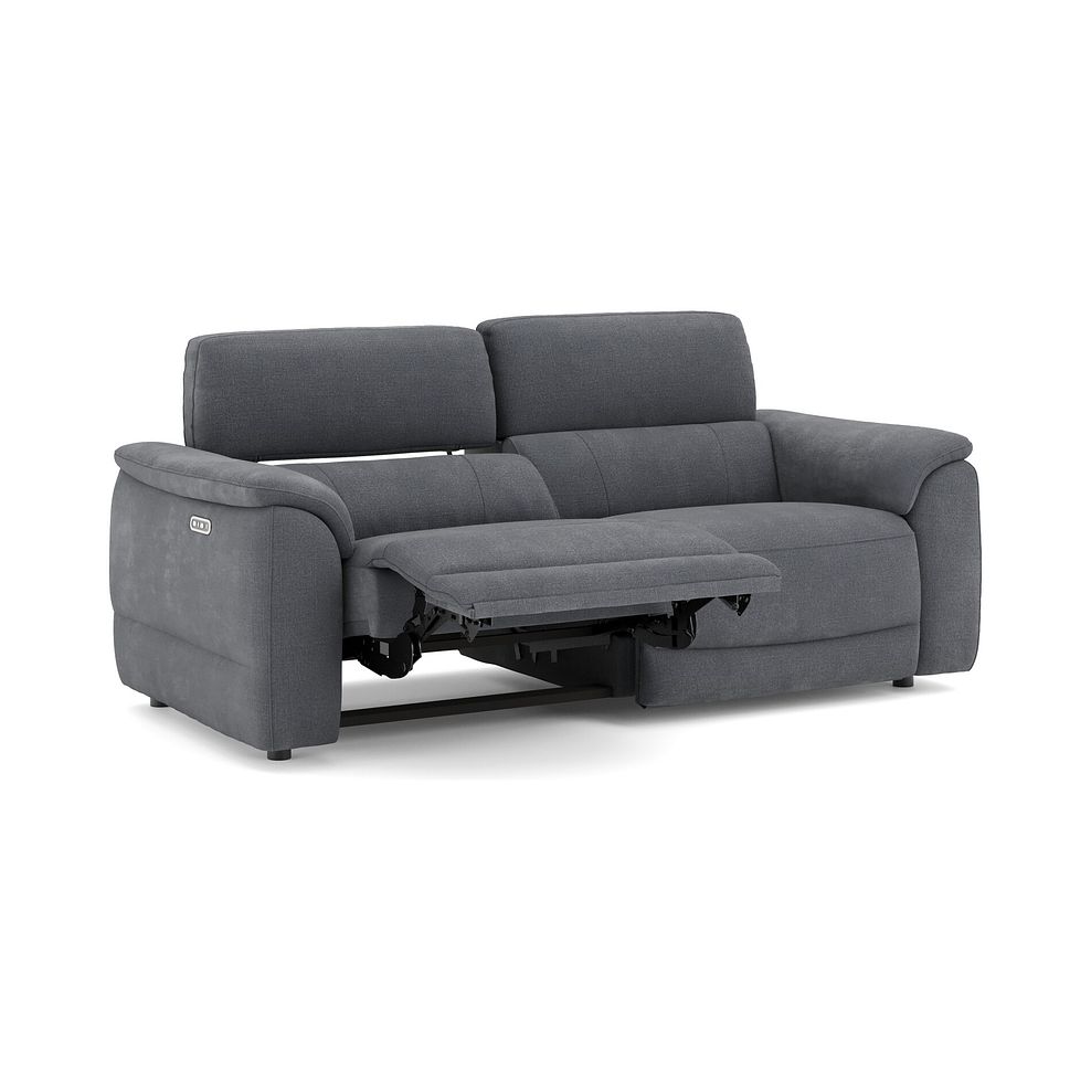 Phoenix 3 Seater Power Recliner Sofa with Adjustable Power Headrests in  Manhattan Charcoal Fabric 3