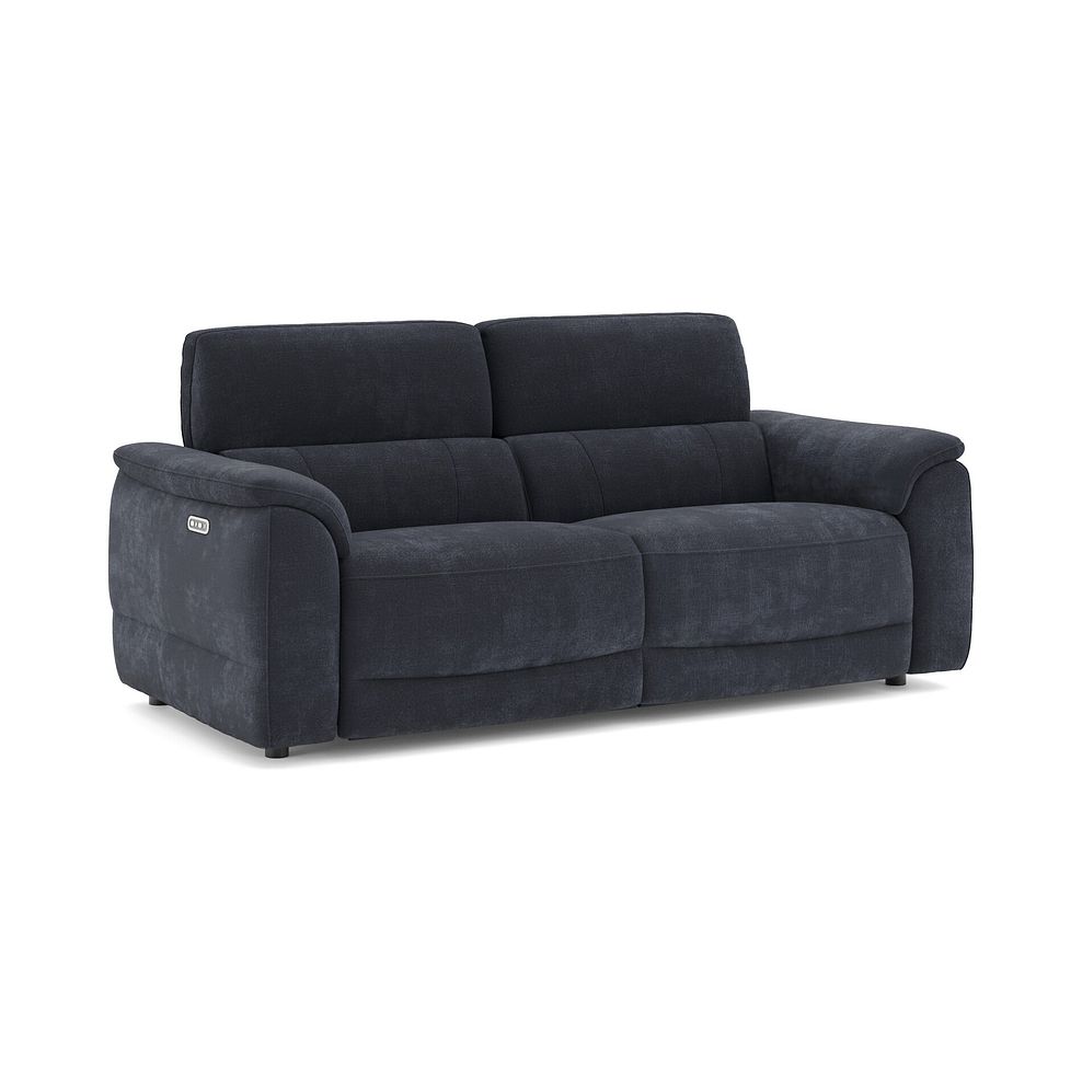 Phoenix 3 Seater Power Recliner Sofa with Adjustable Power Headrests in  Manhattan Indigo Fabric 1