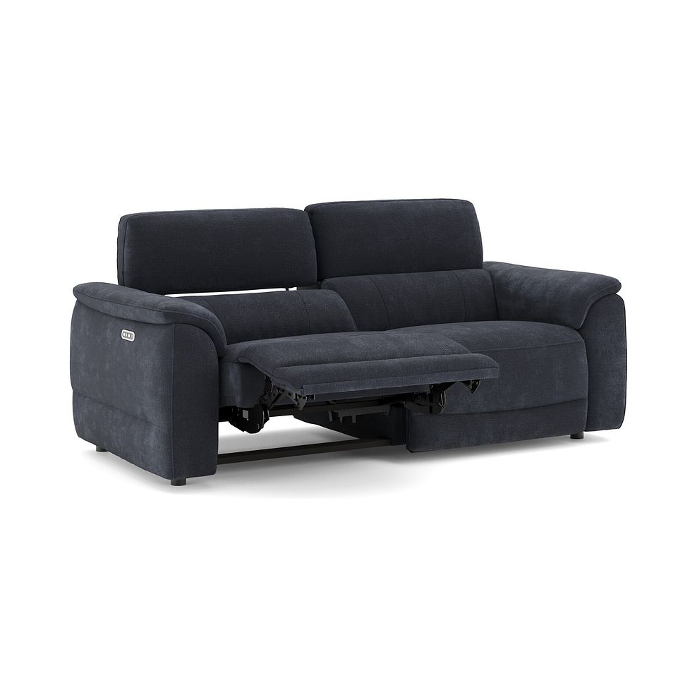 Phoenix 3 Seater Power Recliner Sofa with Adjustable Power Headrests in  Manhattan Indigo Fabric 3