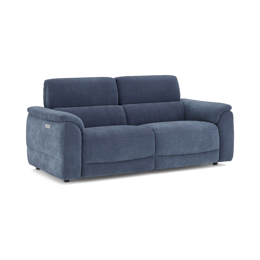 Phoenix 3 Seater Power Recliner Sofa with Adjustable Power Headrests in  Manhattan Navy Fabric 1